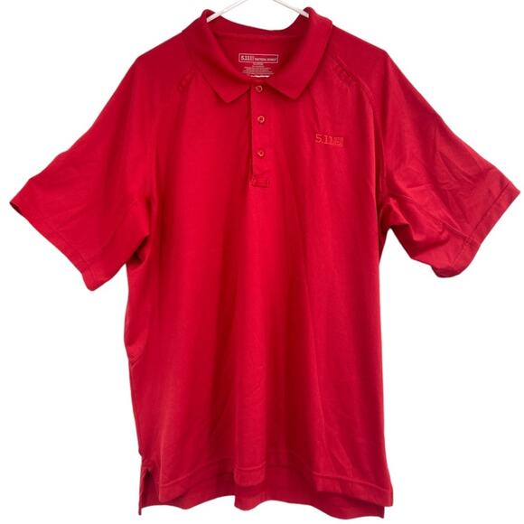 5.11‎ Tactical Mens Performance Short Sleeve Polo Shirt Red Size XL - Picture 1 of 5